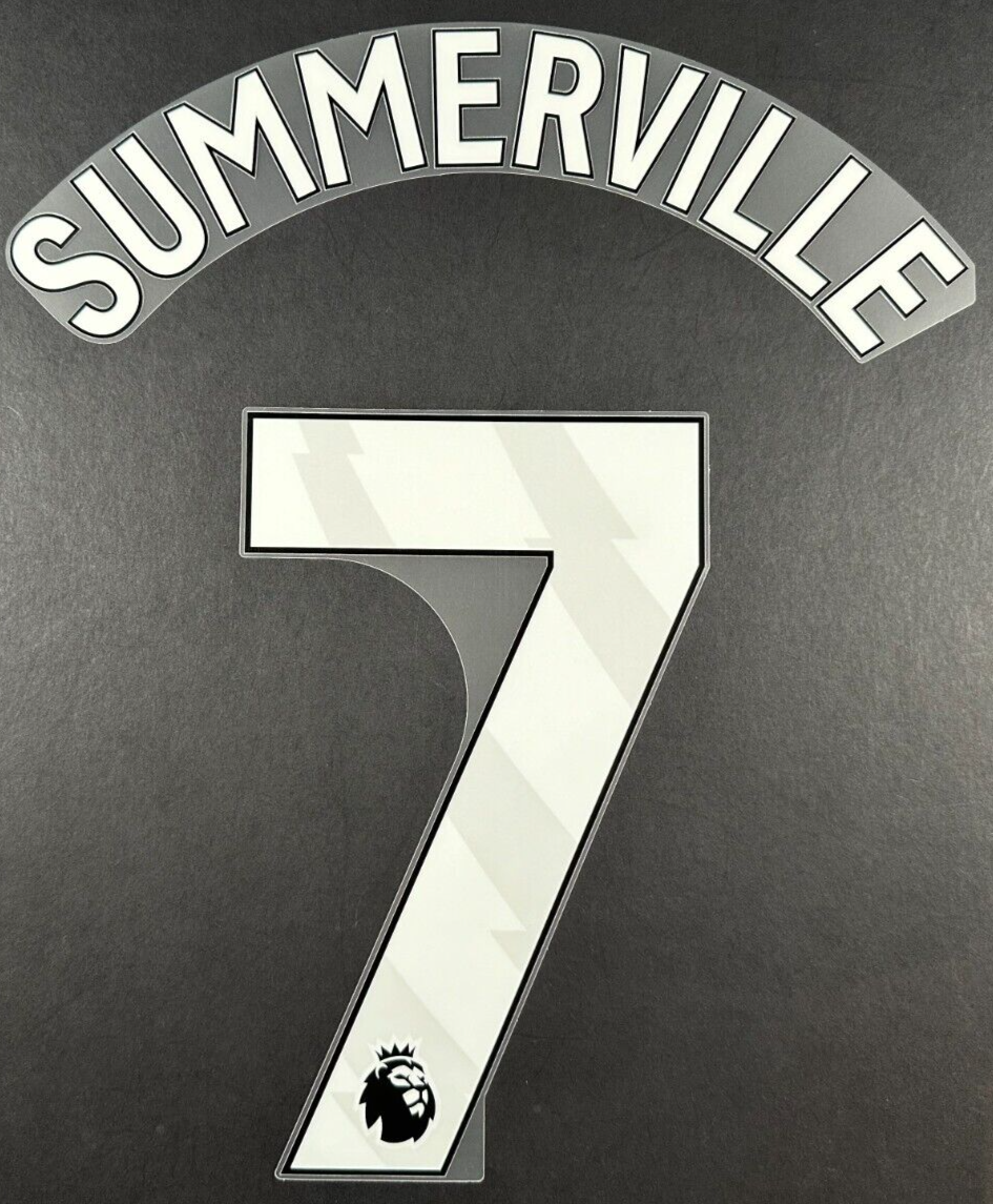 2024 2025 WEST HAM SUMMERVILLE 7 OFFICIAL WHITE PLAYER SIZE NAMESET
