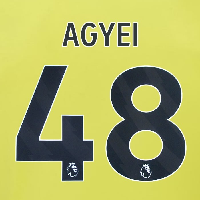 2023 2024 BURNLEY AGYEI 48 OFFICIAL BLACK AWAY PLAYER SIZE NAMESET