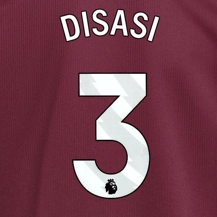 2024 2025 ASTON VILLA DISASI 3 OFFICIAL WHITE HOME PLAYER SIZE NAMESET
