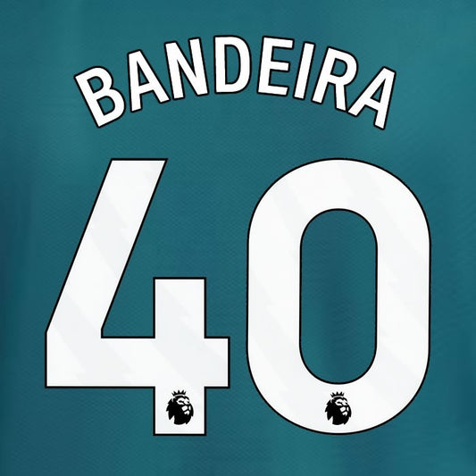 2023 2024 ARSENAL BANDEIRA 40 WHITE 3RD OFFICIAL PLAYER SIZE NAME SET