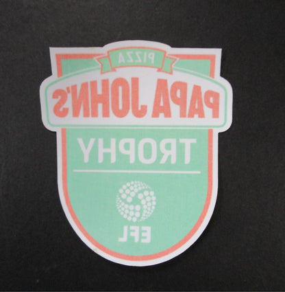 Official 2020 2021 EFL PAPA JOHN'S TROPHY SLEEVE PATCH PLAYER ISSUE