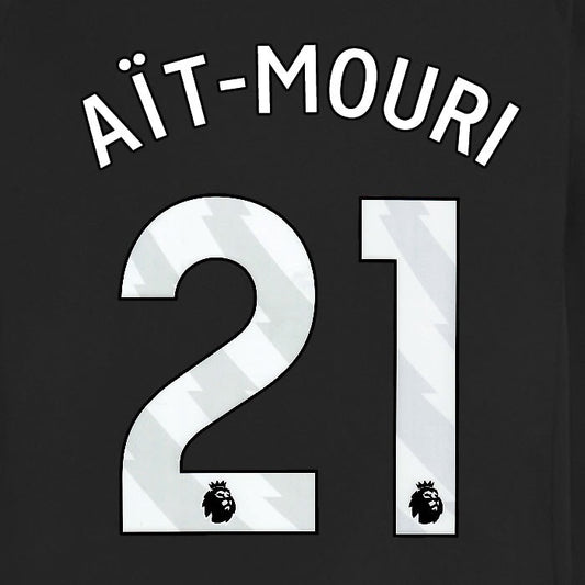 2025 2026 MANCHESTER CITY AIT NOURI 21 WHITE AWAY PLAYER SIZE NAME SET