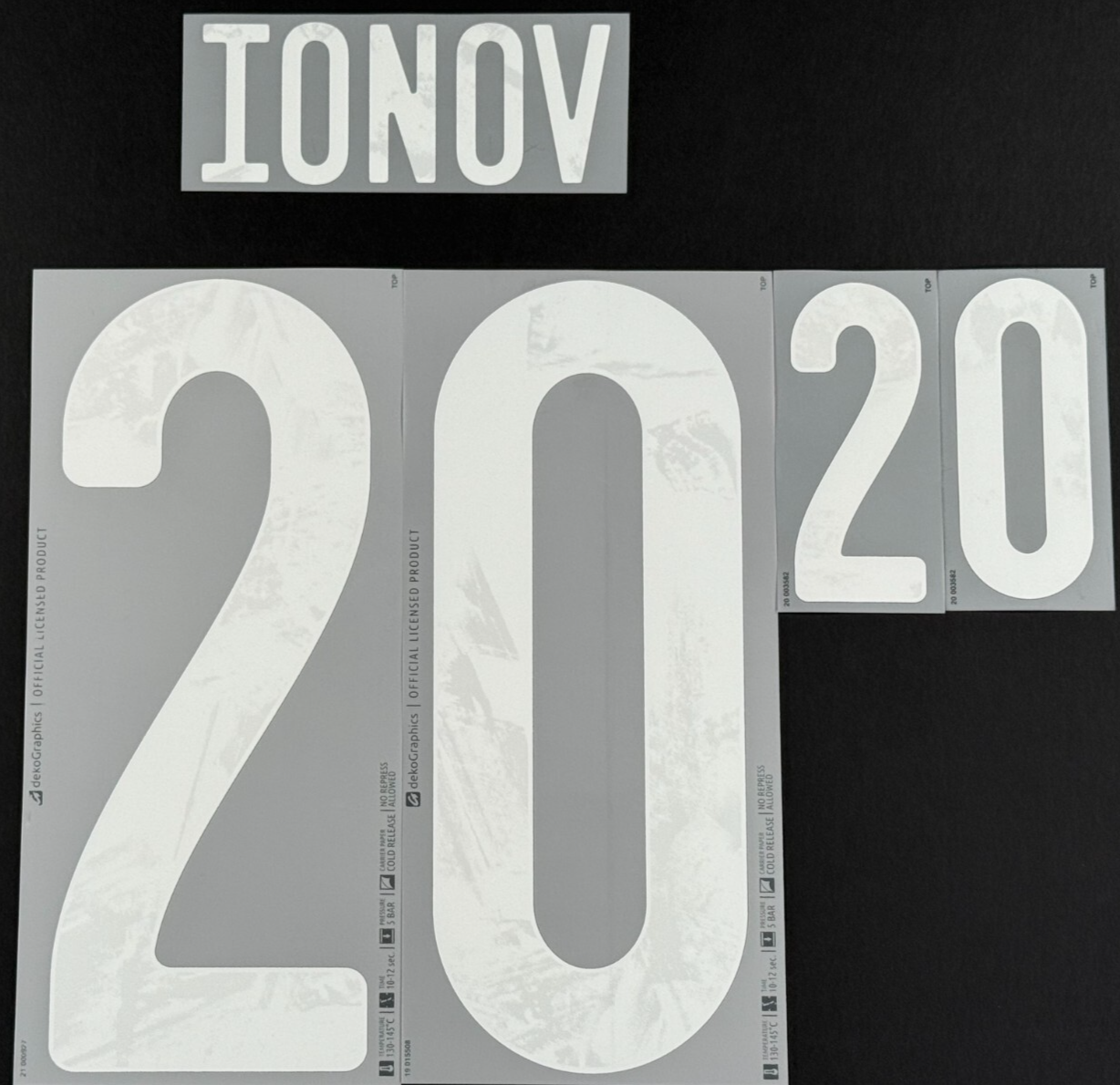 RUSSIA 2020 / 2021 OFFICIAL IONOV 20 WHITE PLAYER SIZE NAMESET 265MM
