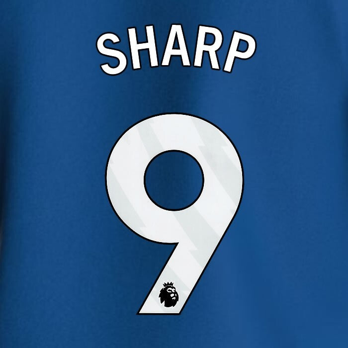 2023 2024 EVERTON SHARP 9 OFFICIAL WHITE HOME PLAYER SIZE NAMESET