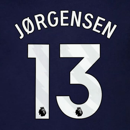 2023 2024 BRENTFORD JORGENSEN 13 OFFICIAL WHITE 3rd PLAYER SIZE NAMESET