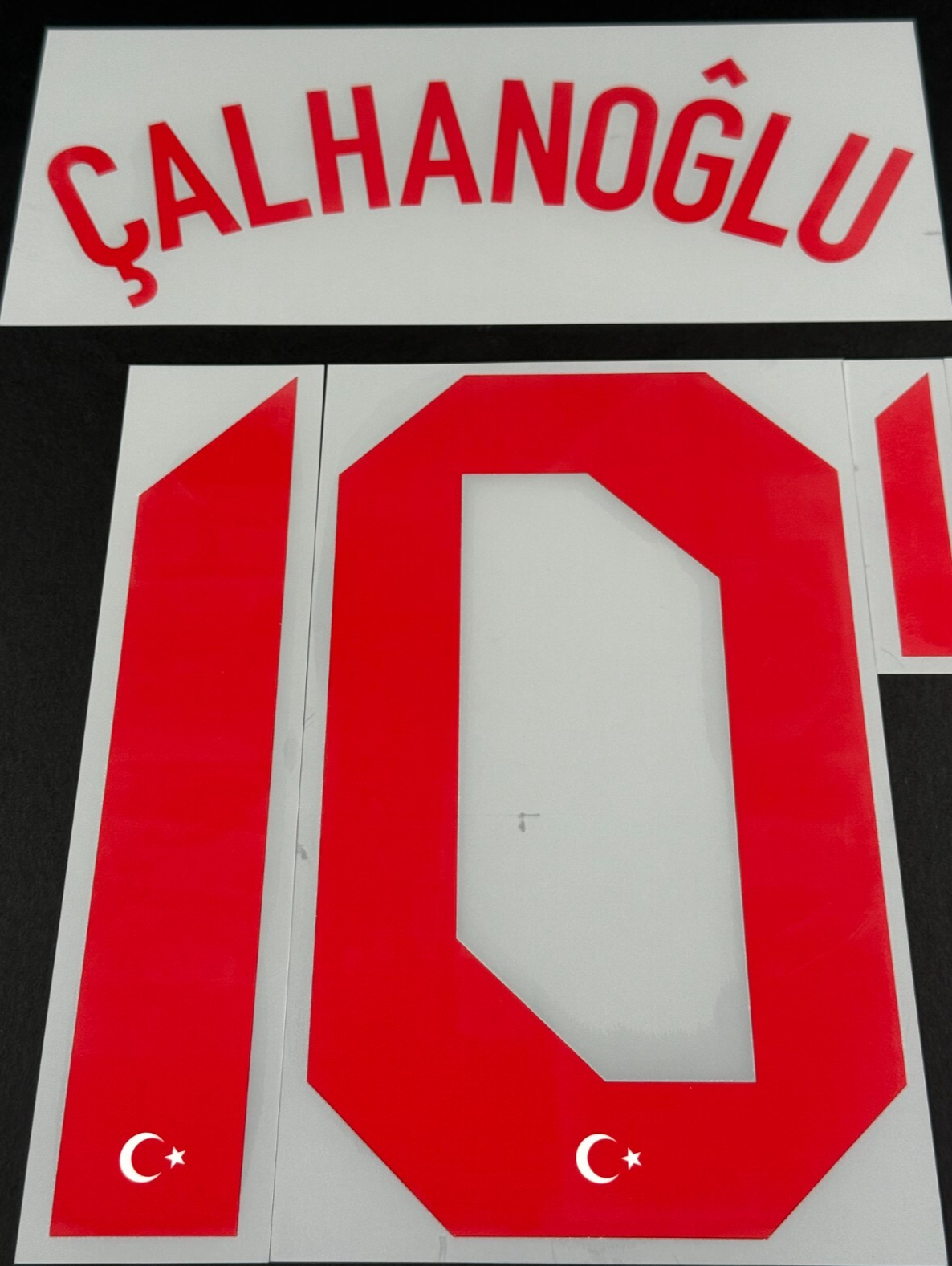TURKEY 2020-2021 OFFICIAL CALHANOGLU 10 AWAY RED PLAYER SIZE NAME SET