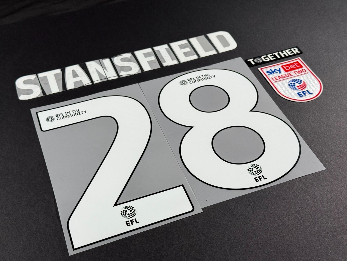 BIRMINGHAM 2024 2025 OFFICIAL HOME STANSFIELD 28 PLAYER SIZE + PATCHES