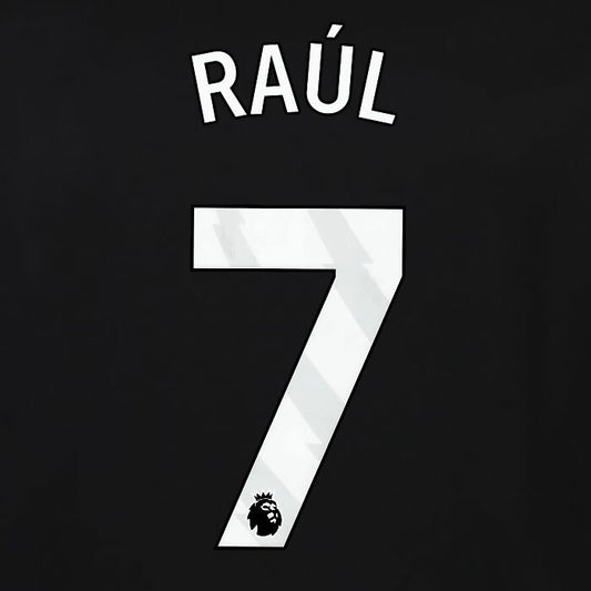 2023 2024 OFFICIAL FULHAM AVERY DENNISON RAUL 7 3RD PLAYER SIZE NAMESET