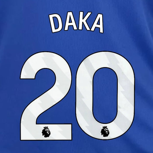 2024 2025 OFFICIAL LEICESTER CITY DAKA 20 WHITE HOME PLAYER SIZE NAME SET