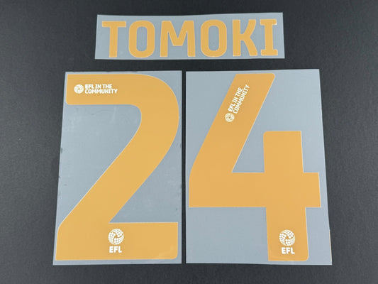 BIRMINGHAM 2025 2026 OFFICIAL HOME TOMOKI 24 PLAYER SIZE NAMESET