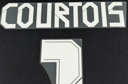 2021 2022 REAL MADRID COURTOIS 1 WHITE AWAY 3RD PLAYER SIZE NAMESET 260MM