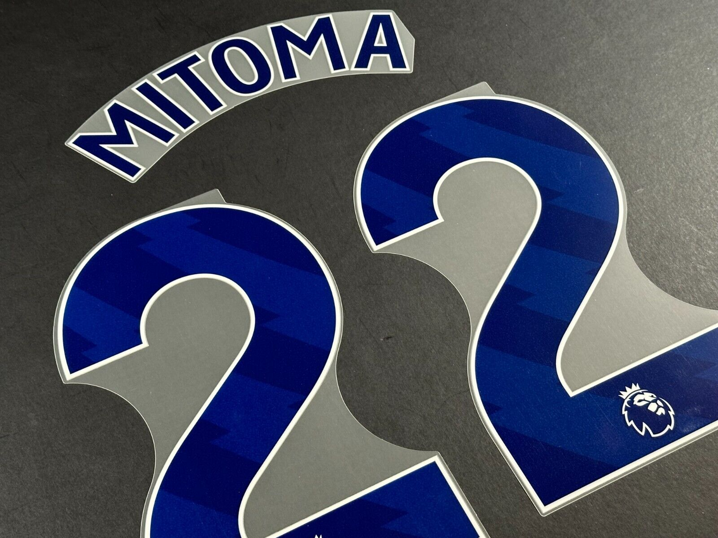 BRIGHTON  2023 2025 MITOMA 22 OFFICIAL AVERY DENNISON NAVY PLAYER SIZE NAME SET