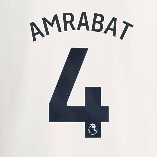 2023 2024 MANCHESTER UNITED AMRABAT 4 3rd BLACK PLAYER SIZE NAMESET