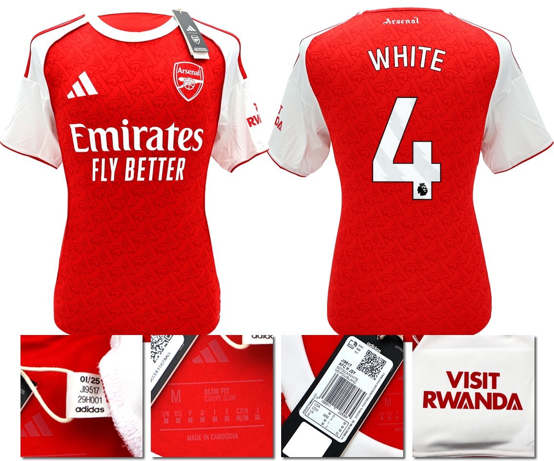 BNWT 2025/2026 ARSENAL F.C. ADIDAS HOME SHIRT WHITE 4