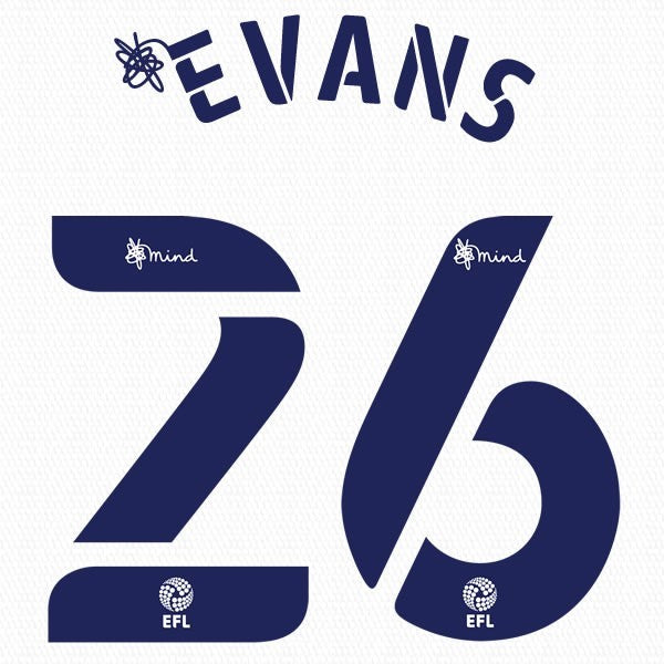 PRESTON 2020 2021 OFFICIAL EVANS 26 HOME PLAYER SIZE NAME SET