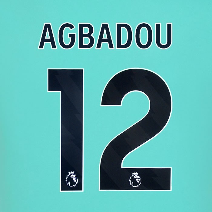 2025 2026 WOLVES AWAY BLACK AGBADOU 12 OFFICIAL PLAYER SIZE NAMESET