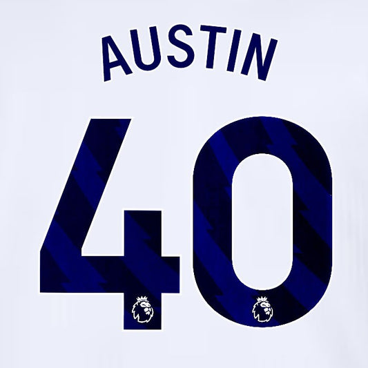 2024 2025 TOTTENHAM AUSTIN 40 BLUE HOME PLAYER SIZE NAME SET