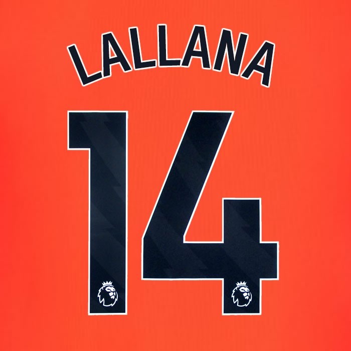 2023 2024 BRIGHTON LALLANA 14 OFFICIAL BLACK 3RD PLAYER SIZE NAME SET