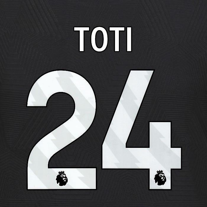 2024 2025 WOLVES AWAY WHITE TOTI 24 OFFICIAL PLAYER SIZE NAMESET