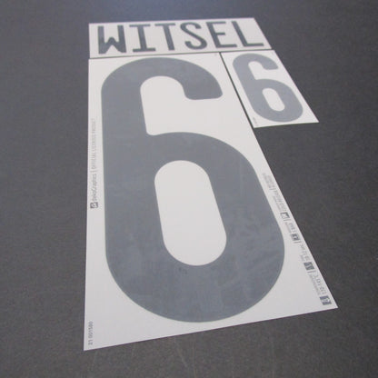 BELGIUM 2020 2021 OFFICIAL WITSEL 6 AWAY BLACK PLAYER SIZE NAMESET
