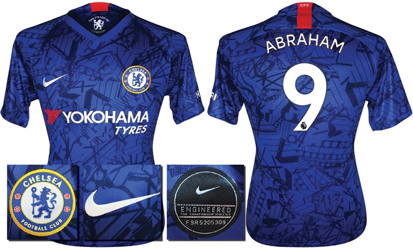 BNWT 2019 2020 CHELSEA NIKE HOME ABRAHAM 9 FOOTBALL SHIRT MEN'S SMALL