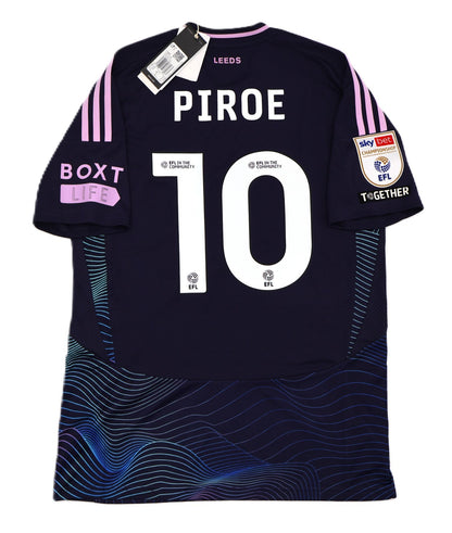 BNWT ADIDAS 2024 2025 LEEDS UNITED THIRD PIROE 10 + PATCHES SHIRT MENS MEDIUM
