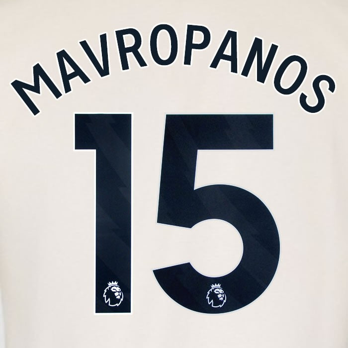 2025 2026 WEST HAM MAVROPANOS 15 OFFICIAL BLACK AWAY PLAYER SIZE NAMESET