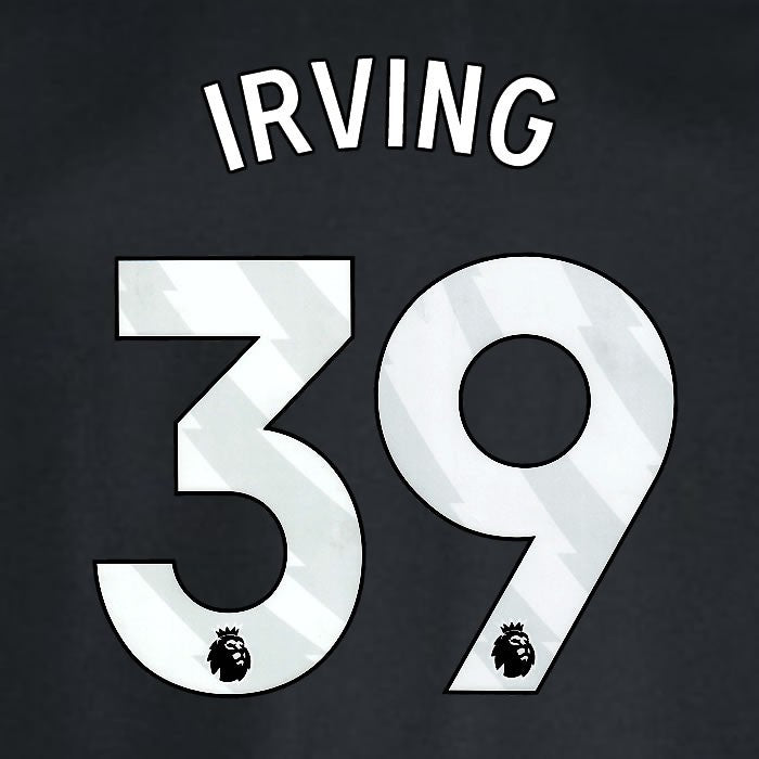 2024 2025 WEST HAM IRVING 39 OFFICIAL WHITE AWAY PLAYER SIZE NAMESET