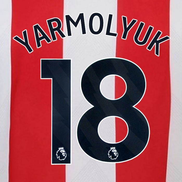 2024 2025 BRENTFORD YARMOLYUK 18 OFFICIAL BLACK HOME PLAYER SIZE NAMESET
