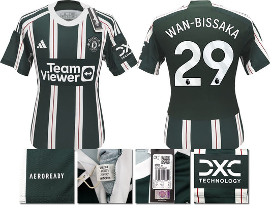 BNWT 2023 2024 MAN UTD ADIDAS AWAY SHIRT WAN-BISSAKA 29