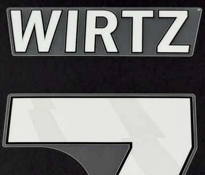 LIVERPOOL 2025/26 WIRTZ 7 OFFICIAL AVERY DENNISON WHITE KIDS SIZE NAME SET
