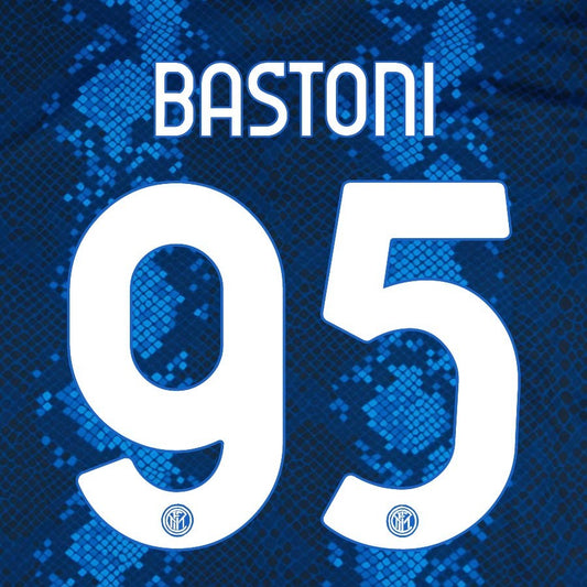 2021 2022 INTER MILAN OFFICIAL HOME BASTONI 95 PLAYER SIZE NAMESET