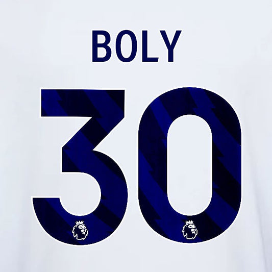 2023 2024 OFFICIAL NOTTINGHAM BOLY 30 BLUE AWAY PLAYER SIZE NAMESET
