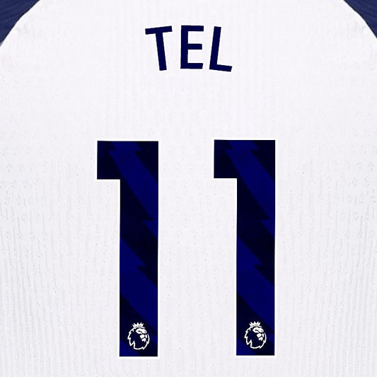2025 2026 TOTTENHAM TEL 11 BLUE HOME PLAYER SIZE NAME SET