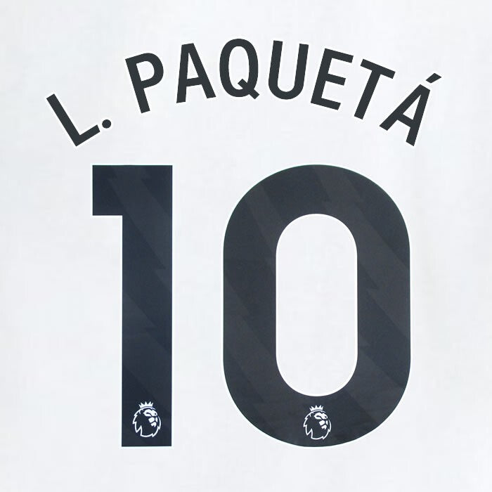 2023 2024 WEST HAM L. PAQUETA 10 OFFICIAL AWAY BLACK PLAYER SIZE NAMESET