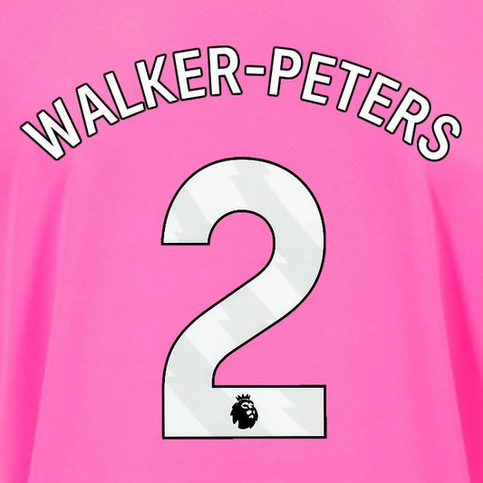 2024 2025 OFFICIAL SOUTHAMPTON WALKER-PETERS 2 WHITE 3RD PLAYER SIZE NAME SET