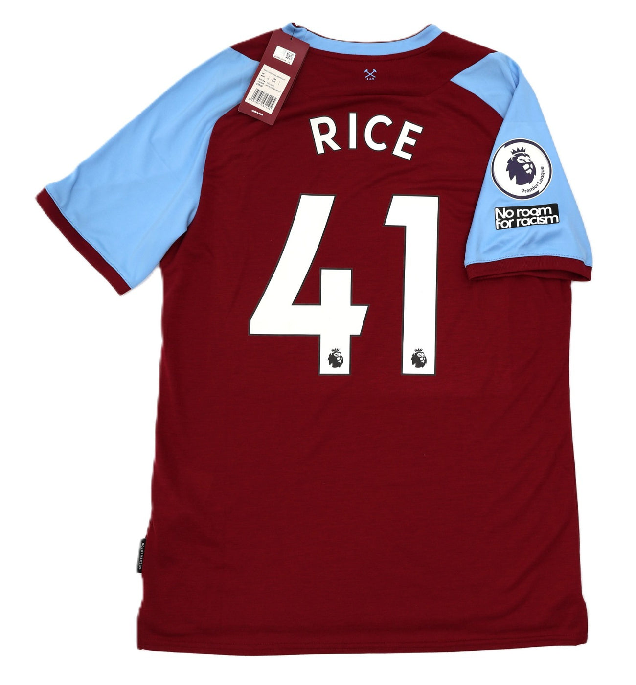 BNWT 2020 2021 UMBRO WEST HAM HOME SHIRT RICE 41 + PATCHES