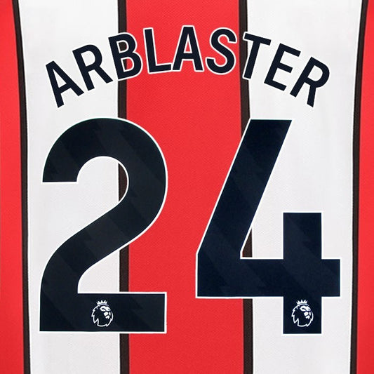 2023 2024 SHEFFIELD UNITED OFFICIAL ARBLASTER 24 BLACK HOME PLAYER SIZE NAMESET