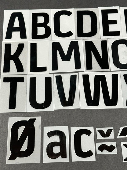 2024 2025 OFFICIAL EFL FOOTBALL LEAGUE BLACK PLAYER SIZE LETTERS