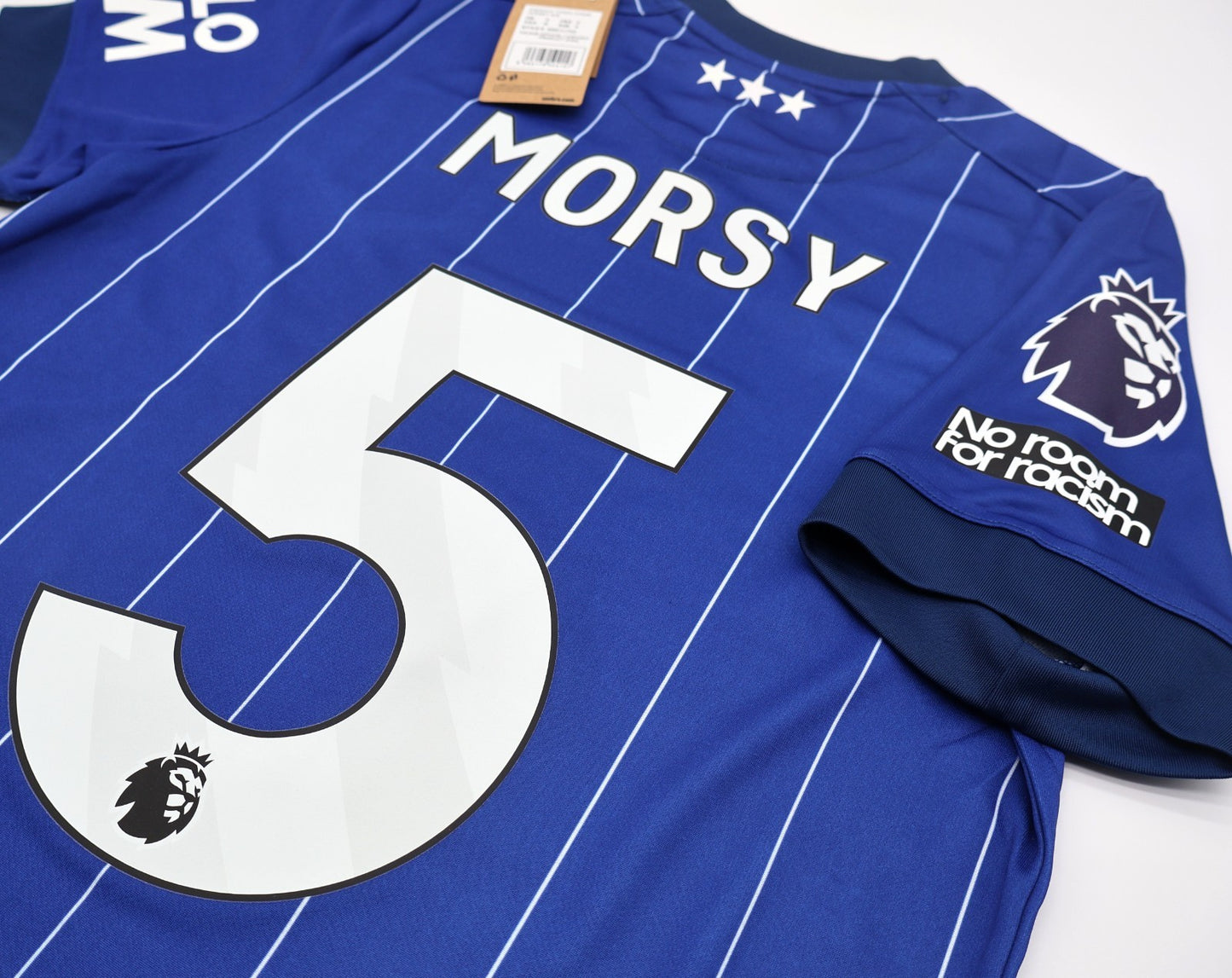 BNWT 2024 2025 IPSWICH TOWN UMBRO HOME SHIRT MORSEY 5 + PATCHES MEN'S SMALL