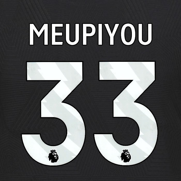 2024 2025 WOLVES AWAY WHITE MEUPIYOU 33 OFFICIAL PLAYER SIZE NAMESET