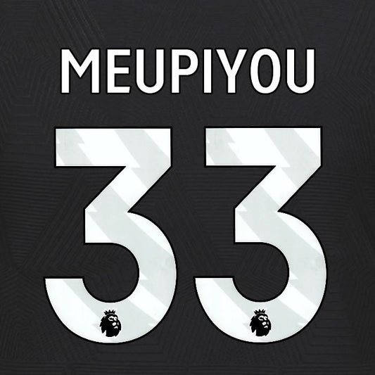 2024 2025 WOLVES AWAY WHITE MEUPIYOU 33 OFFICIAL PLAYER SIZE NAMESET