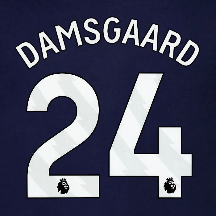 2023 2024 BRENTFORD DAMSGAARD 24 OFFICIAL WHITE 3rd PLAYER SIZE NAMESET