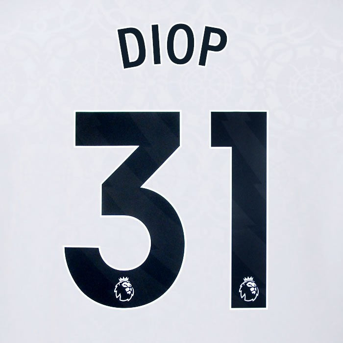 2025 2026 OFFICIAL FULHAM DIOP 31 BLACK HOME PLAYER SIZE NAMESET