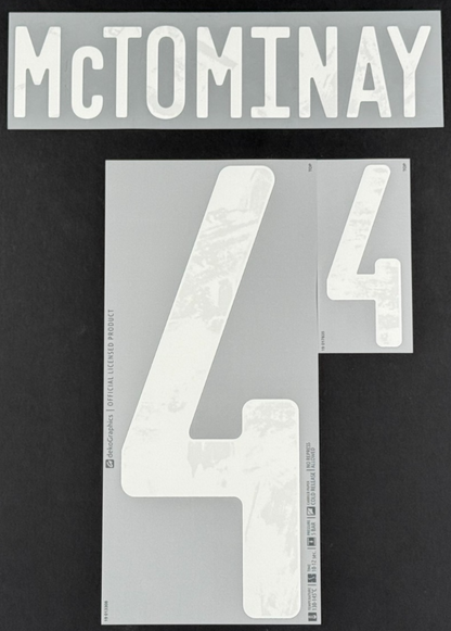 SCOTLAND 2020-2021 OFFICIAL DEKO GRAPHICS McTOMINAY 4 HOME PLAYER SIZE NAME SET