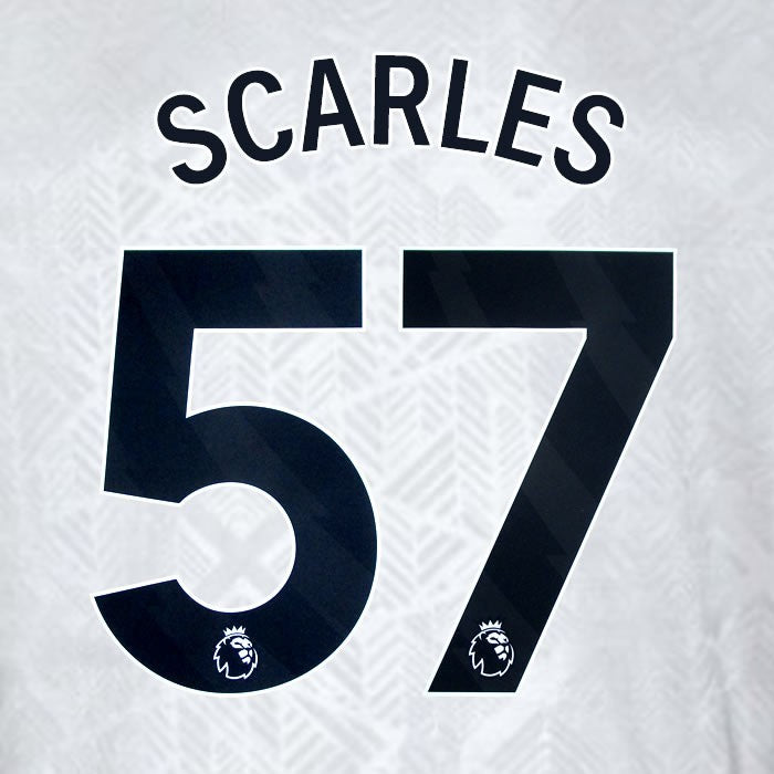 2024 2025 WEST HAM SCARLES 57 OFFICIAL 3RD BLACK PLAYER SIZE NAMESET