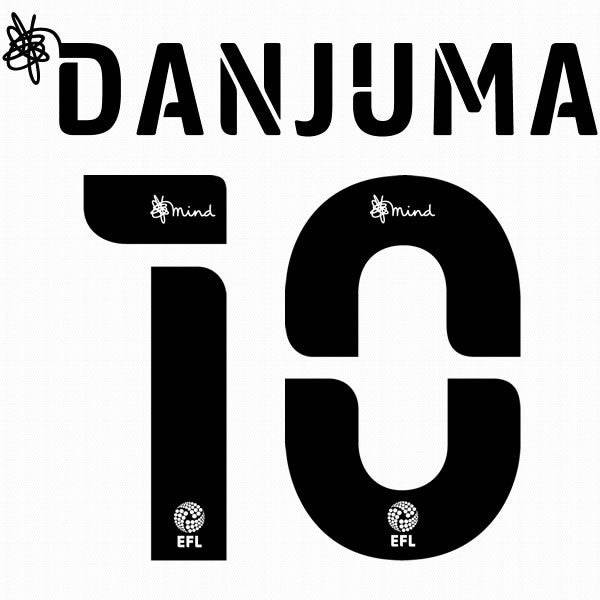 BOURNEMOUTH 2020 2021 OFFICIAL DANJUMA 10 ELMS 3RD PLAYER SIZE NAME SET