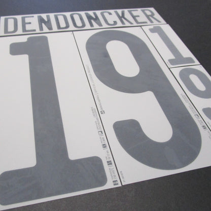 BELGIUM 2020 2021 OFFICIAL DENDONCKER 19 AWAY BLACK PLAYER SIZE NAMESET