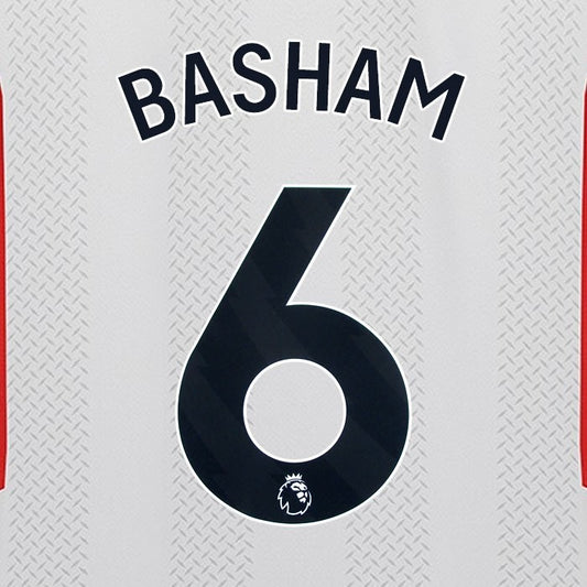 2023 2024 SHEFFIELD UNITED OFFICIAL BASHAM 6 BLACK 3RD PLAYER SIZE NAMESET