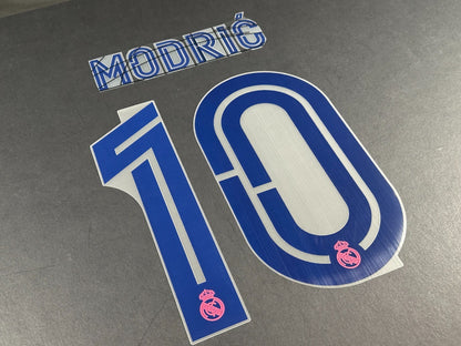 2020 - 2021 AVERY DENNISON REAL MADRID MODRIC 10 AWAY PLAYER SIZE NAME SET